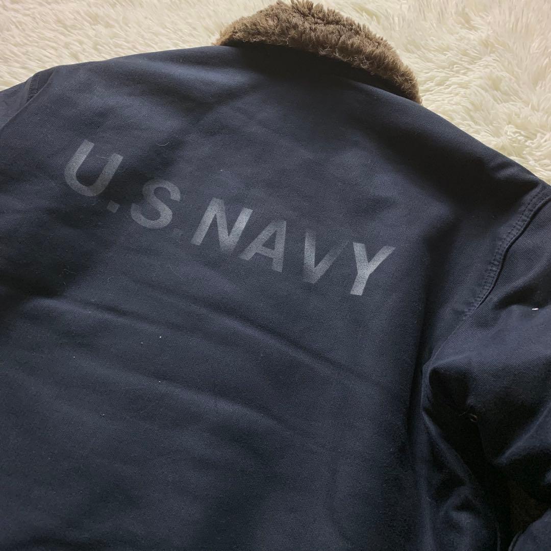 【雰囲気抜群】ヒューストン デッキジャケット N-1 ネイビー 42