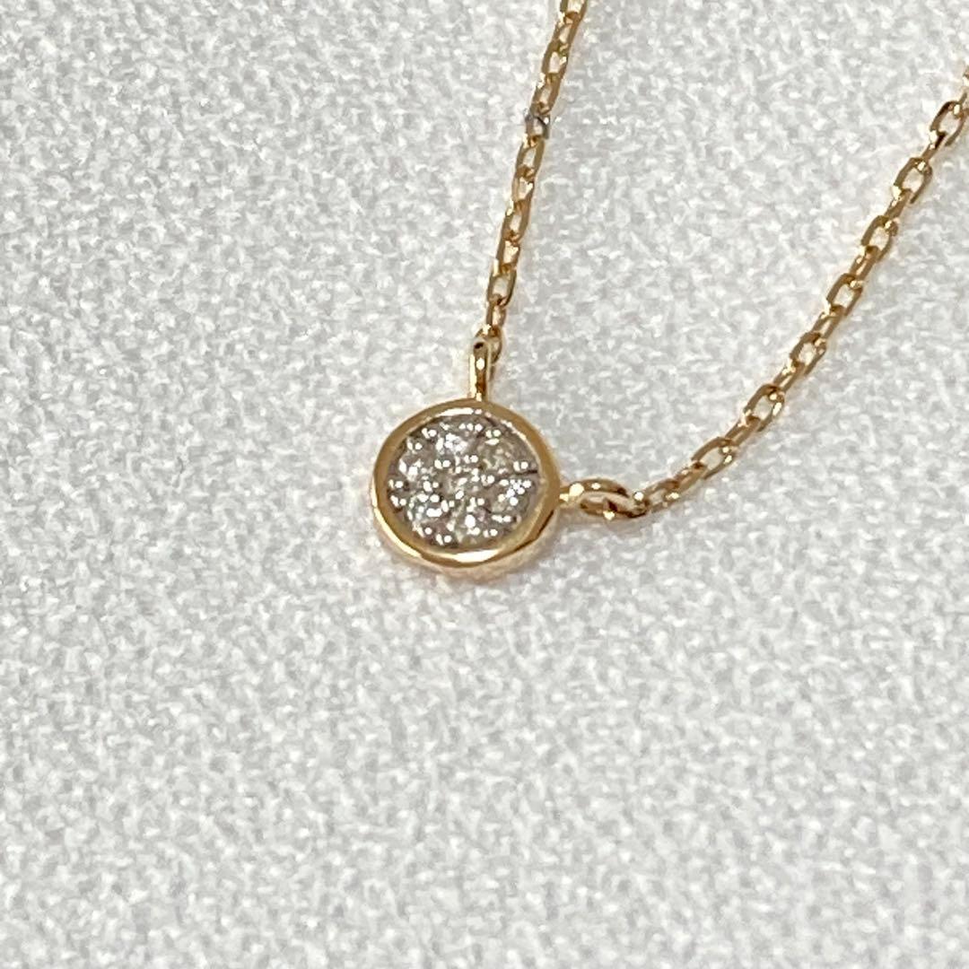 ete K10 ダイヤモンド ネックレス パヴェ 上品