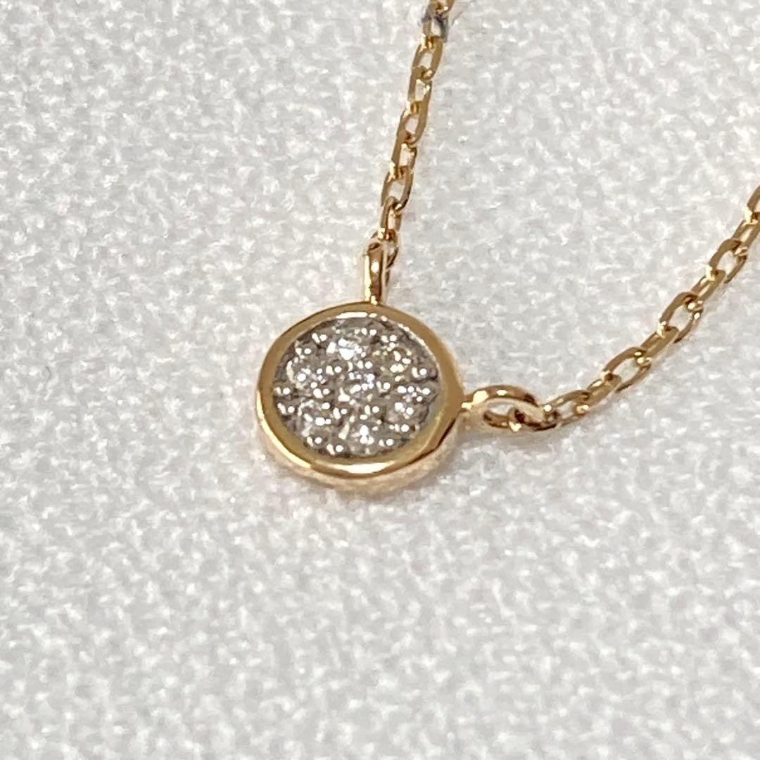 ete K10 ダイヤモンド ネックレス パヴェ 上品