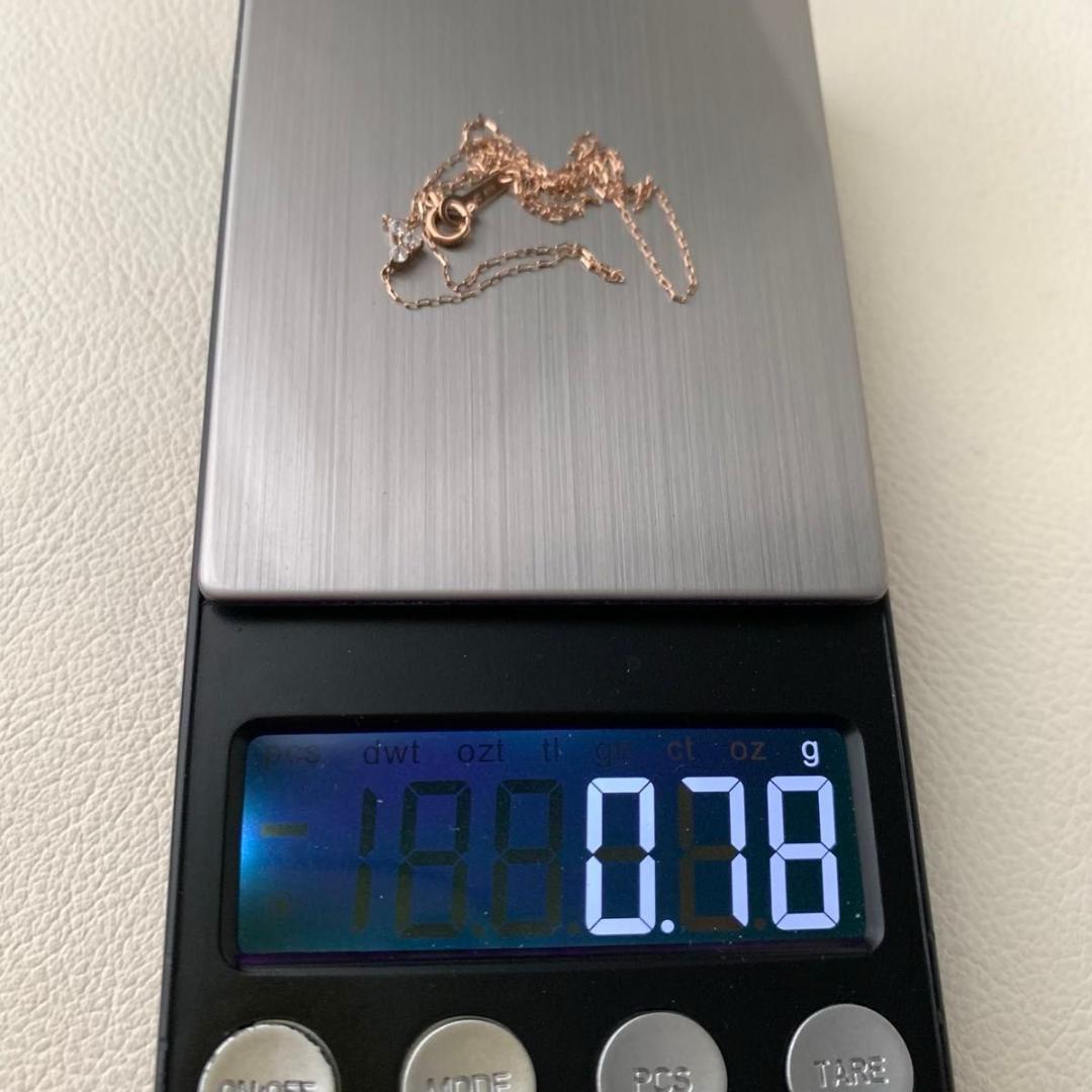 美品 k10 4°C ネックレス ハート ピンクゴールド