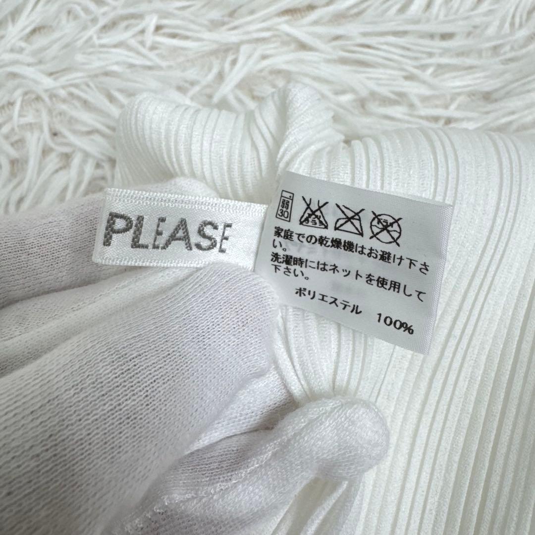 【美品】pleats please ネックウォーマー　スヌード　ホワイト