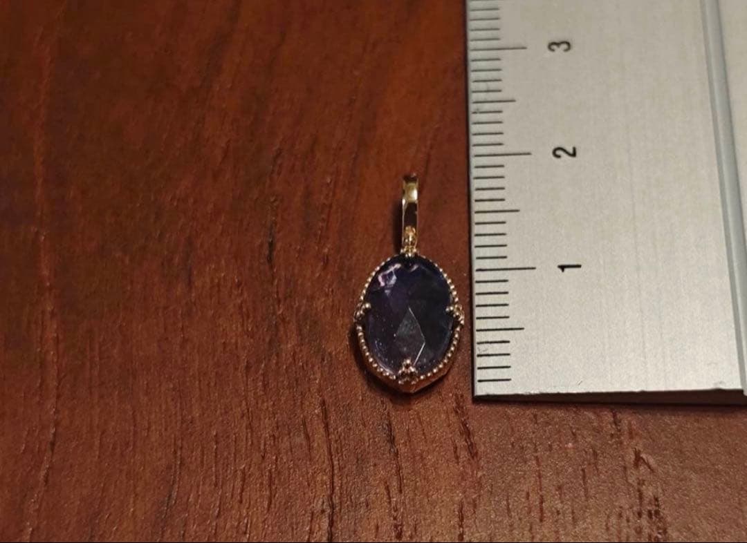 アガット 2023 Winter 限定 K10 アイオライト ネックレスチャーム