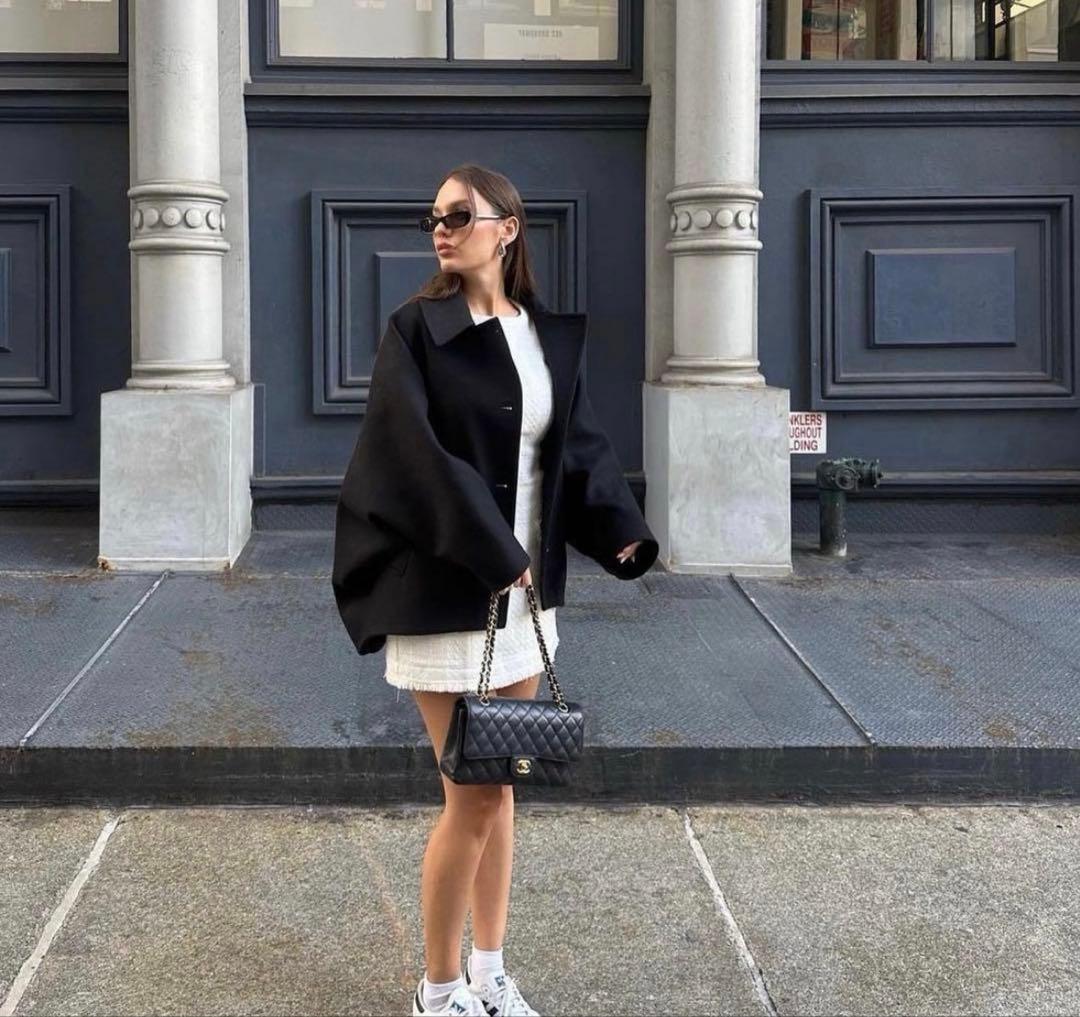 2023aw ZARA MANTECO ザラ　マンテコ　オーバーサイズコート黒