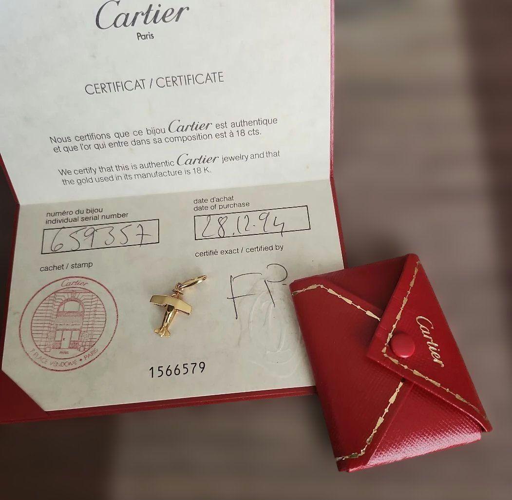 C*t様 Cartier カルチエ　ペンダントヘッド　18K 飛行機 保証書付き