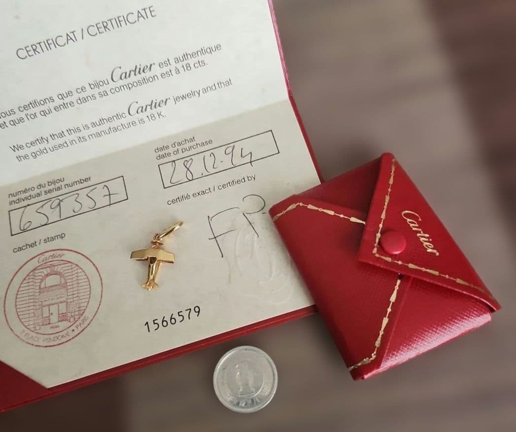 C*t様 Cartier カルチエ　ペンダントヘッド　18K 飛行機 保証書付き