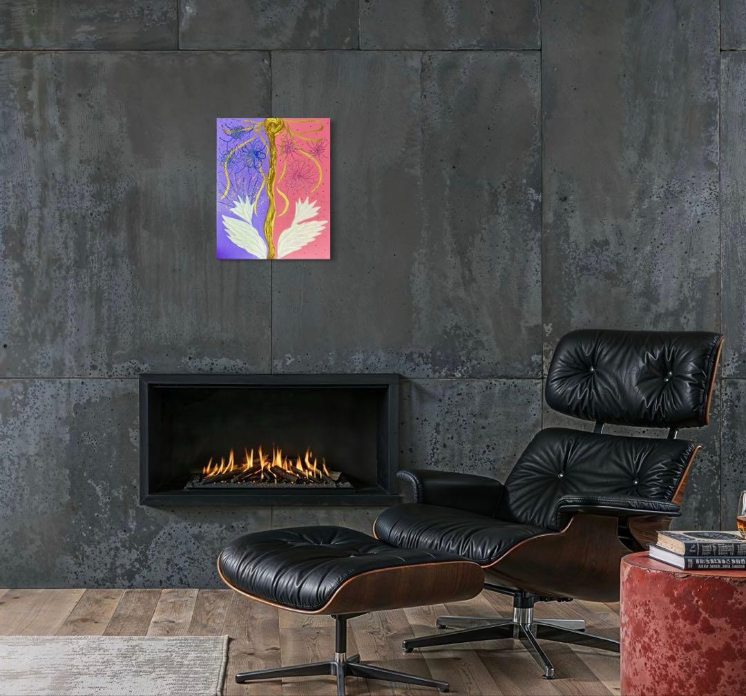 開運絵画　オリジナル　金の成る木　龍樹