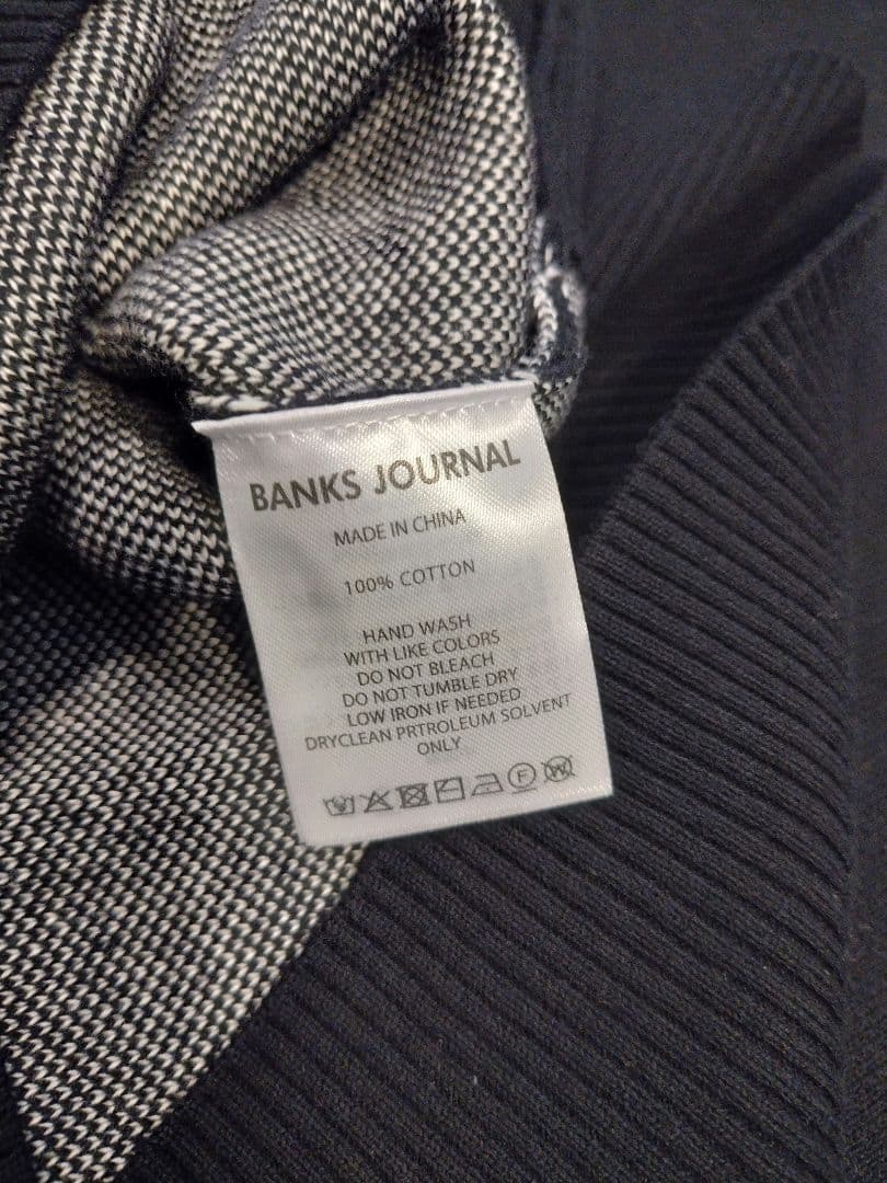 【未使用】BanksJournal コットンニット黒L今季物