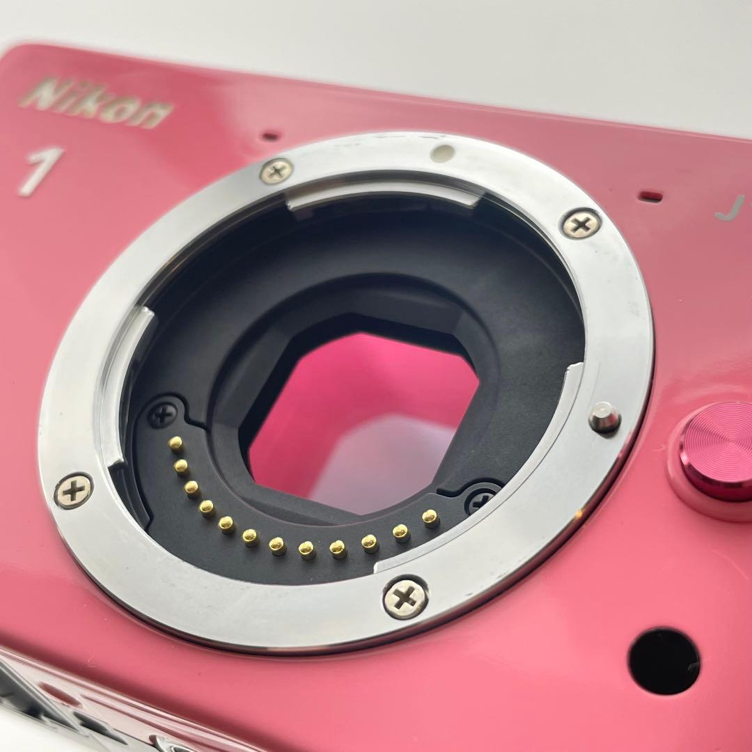 【ショット数6000・返品保証】Nikon1 J1ピンク10-30 レンズキット