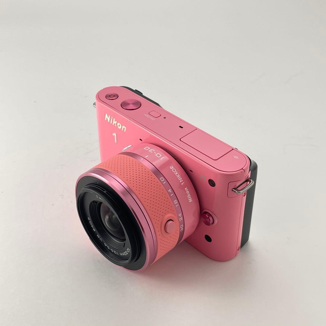【ショット数6000・返品保証】Nikon1 J1ピンク10-30 レンズキット