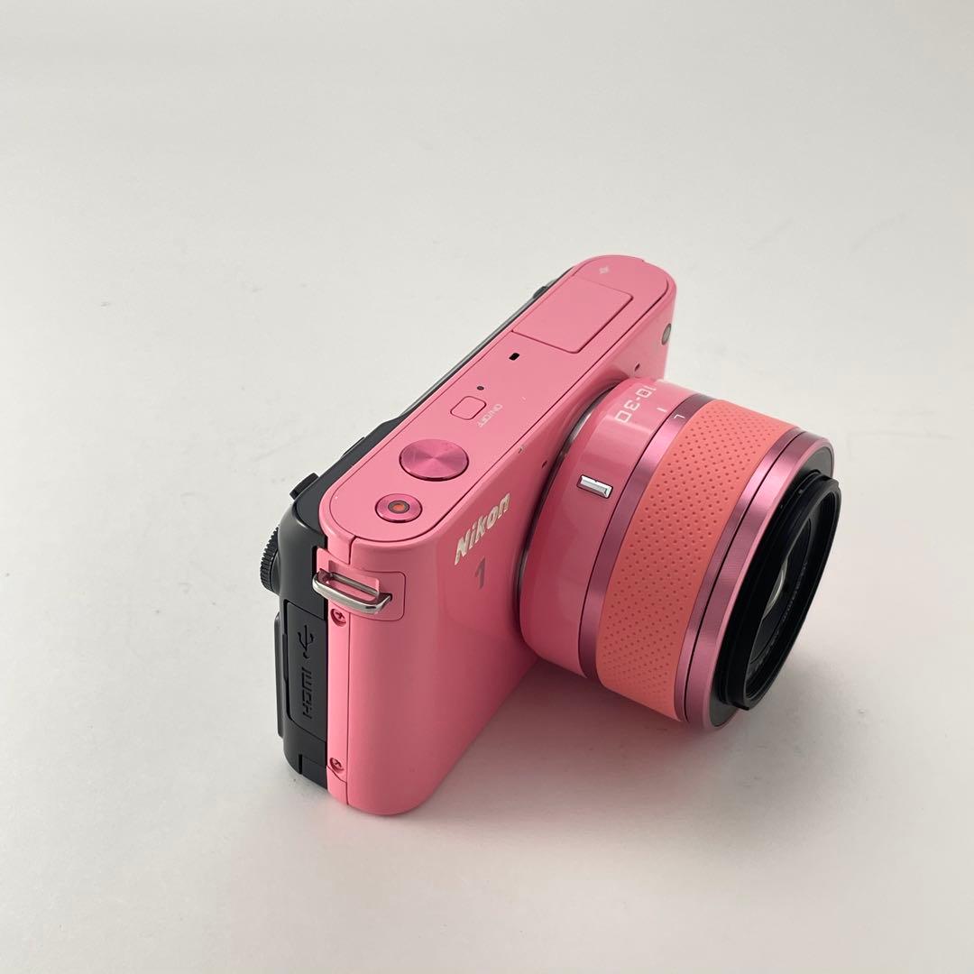 【ショット数6000・返品保証】Nikon1 J1ピンク10-30 レンズキット