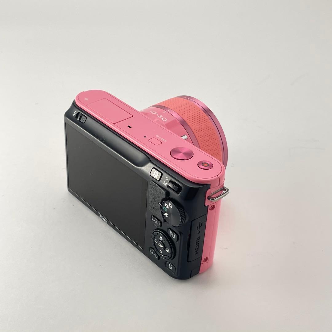 【ショット数6000・返品保証】Nikon1 J1ピンク10-30 レンズキット