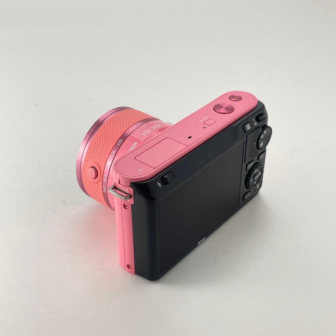 【ショット数6000・返品保証】Nikon1 J1ピンク10-30 レンズキット