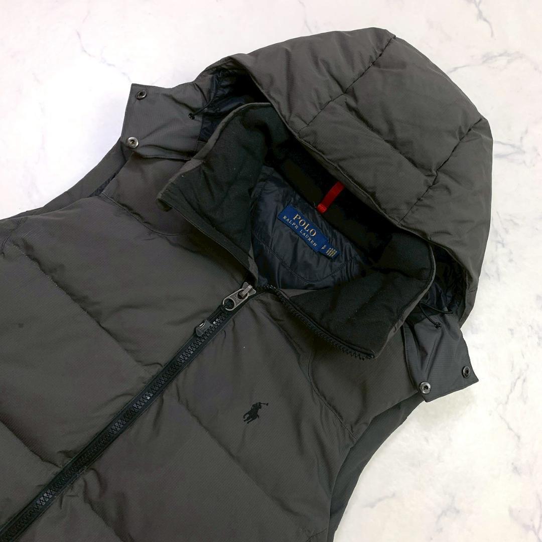 ポロラルフローレン ダウンベスト ポニー刺繍 2way グレー S　D966