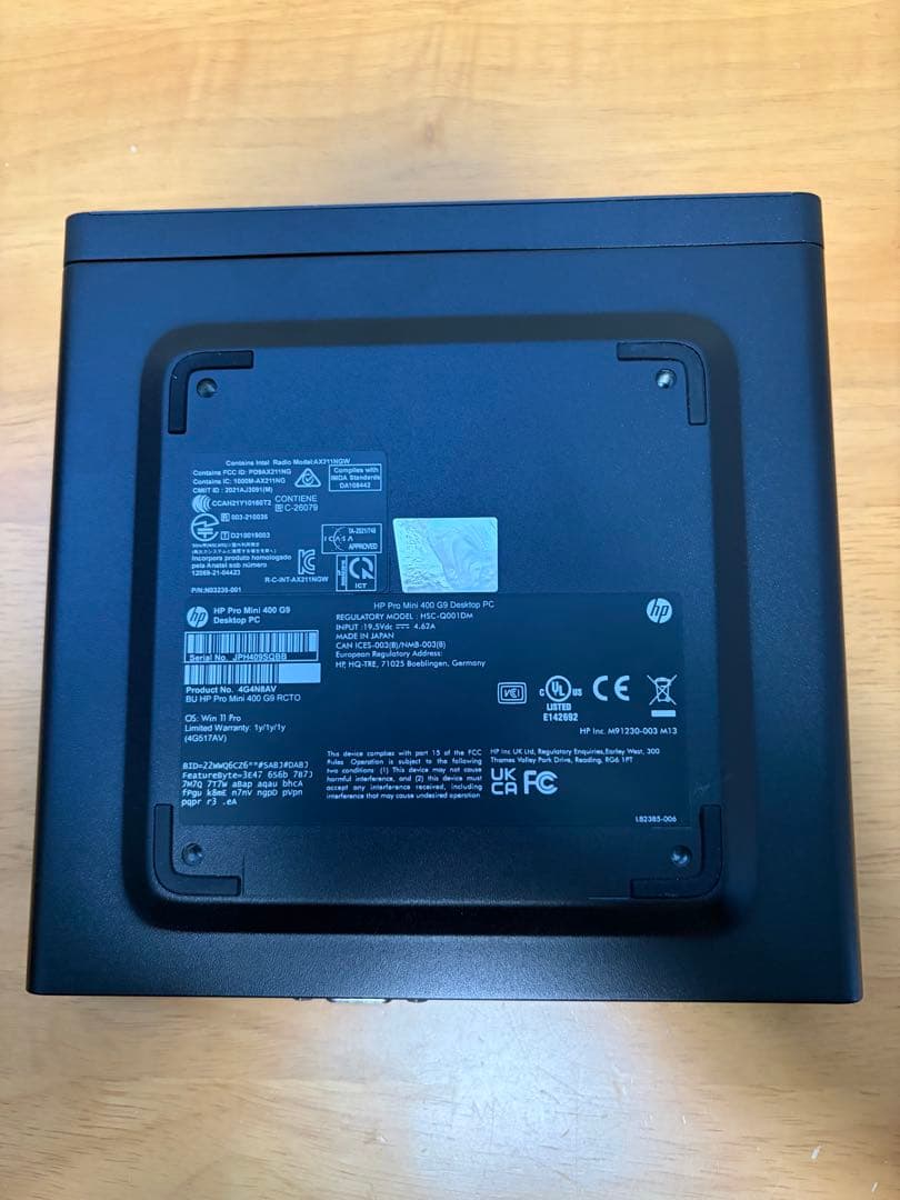 HP Pro Mini 400 G9 デスクトップPC