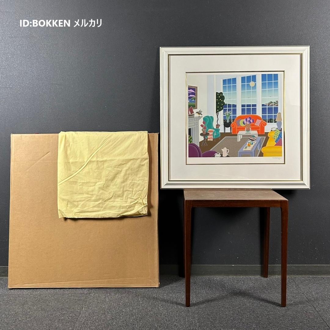 美品 トーマス・マックナイト「ナンタケットルーム」シルクスクリーン 直筆サイン入