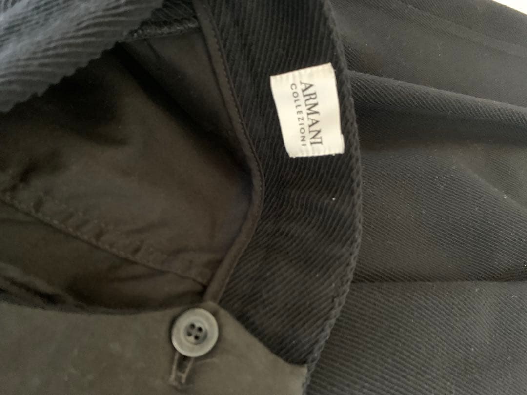 ARMANI COLLEZIONI ウール混 スウェット風 スラックス