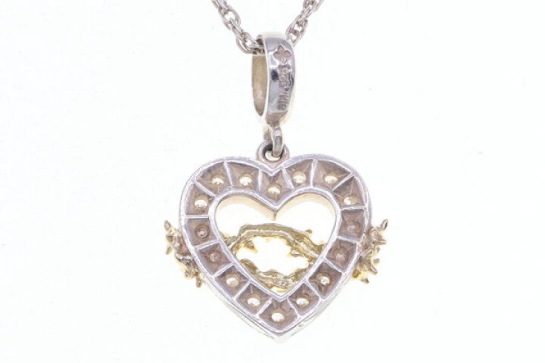 lose hate ハート型クリスタルネックレス