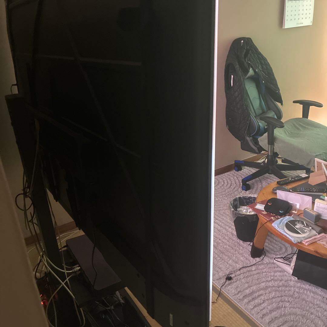 大画面 薄型液晶テレビ75インチテレビ台付き