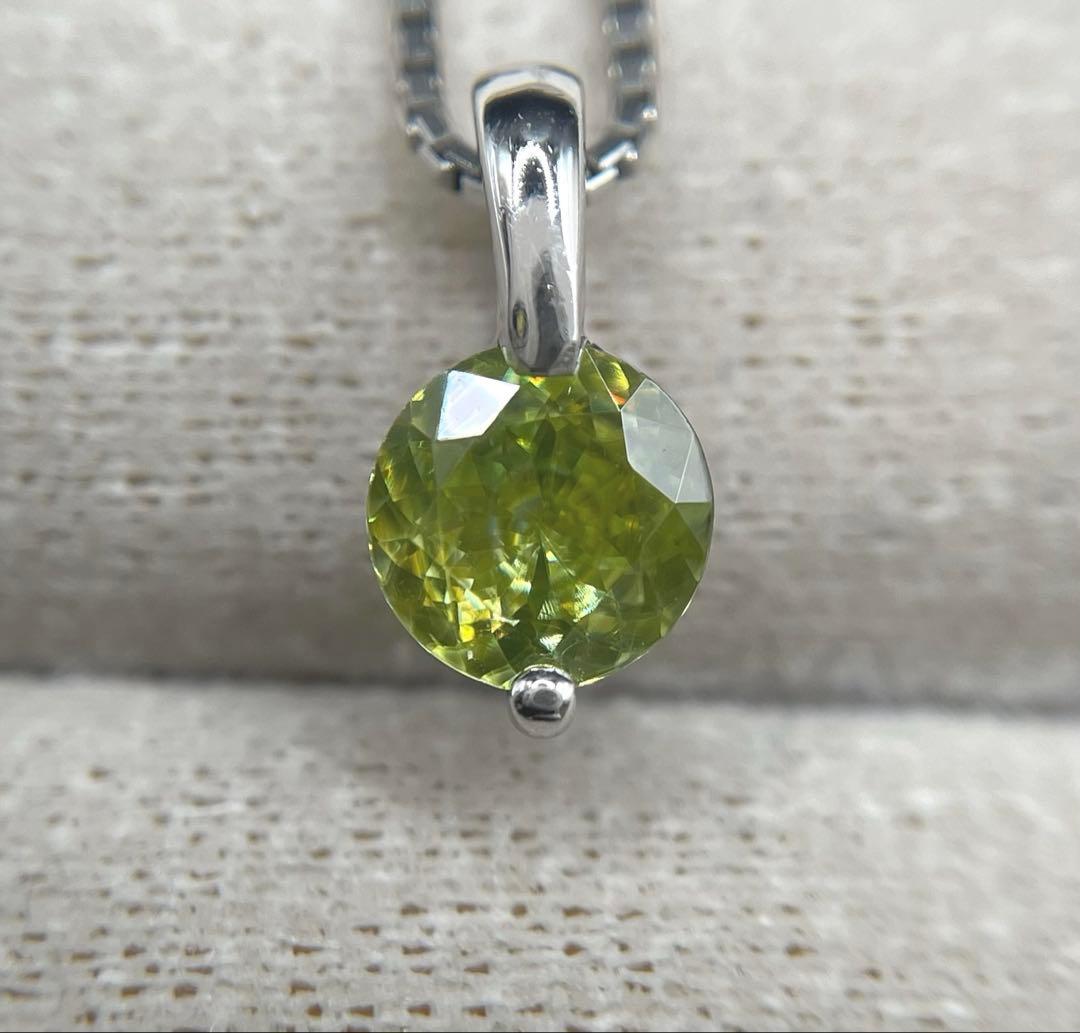 専用JA97★高級 スフェーン0.7ct 純プラチナ ペンダントヘッド 鑑付