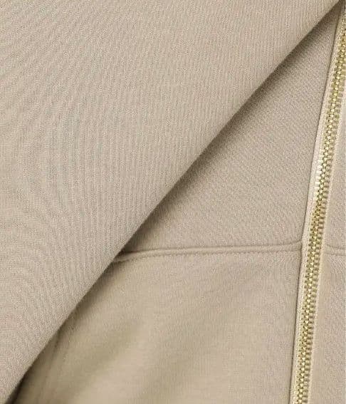 ドゥーズィエムクラス　ベージュ フルジップ パーカー