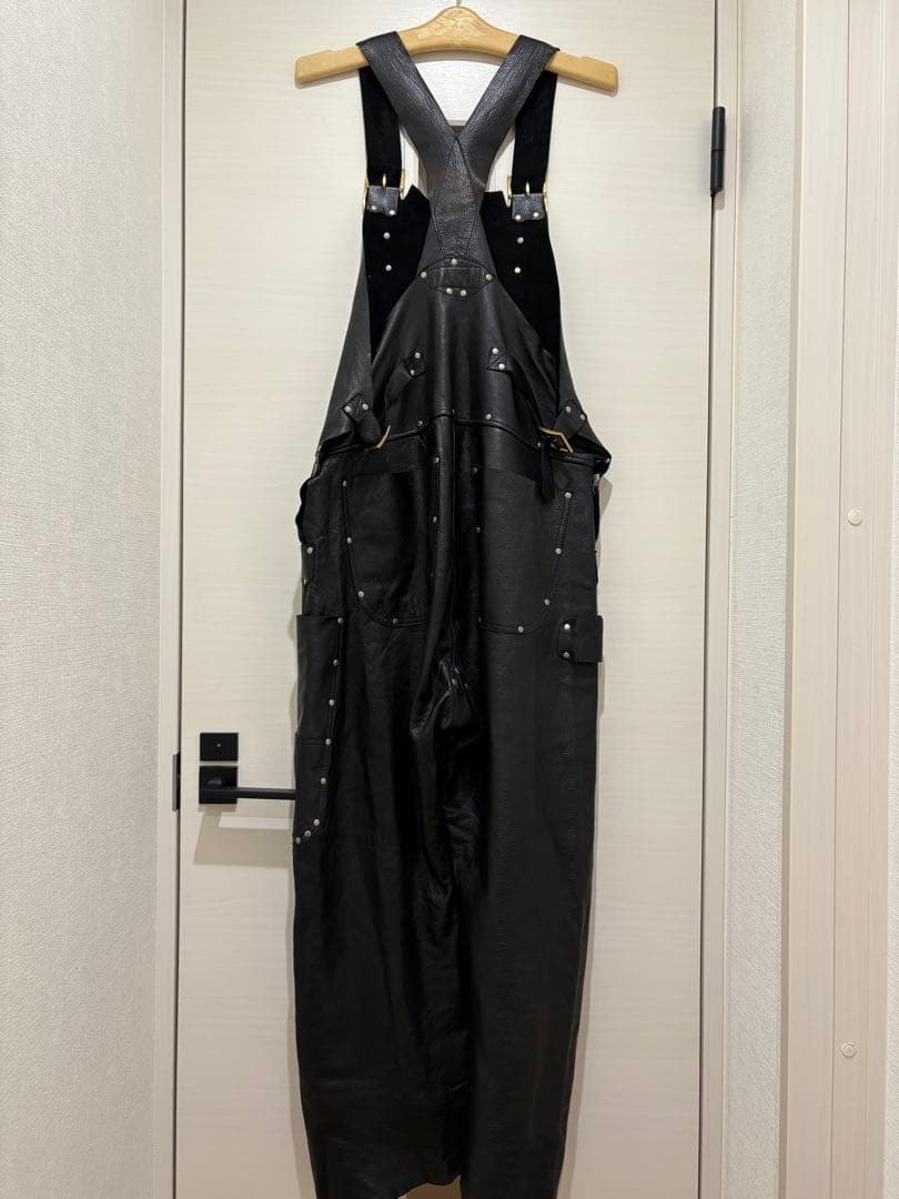 レザーオーバーオール　90s shopオリジナル