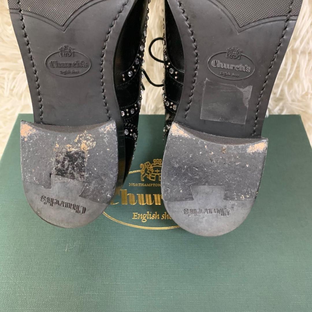 11789✨美品✨Church's スタッズ付き ドレスシューズ 36 ブラック