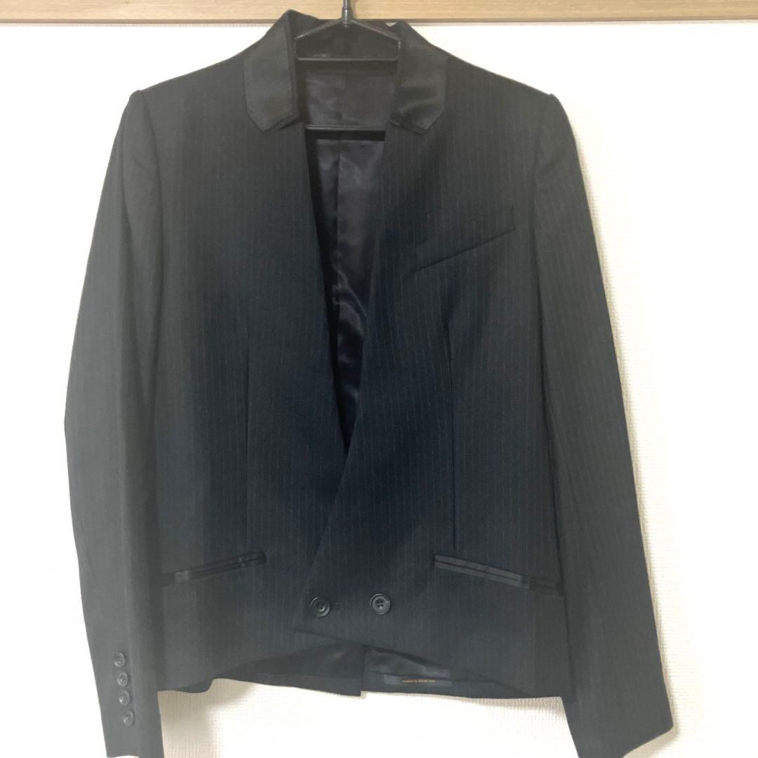 ato アトウ ブラック ストライプ テーラードジャケット