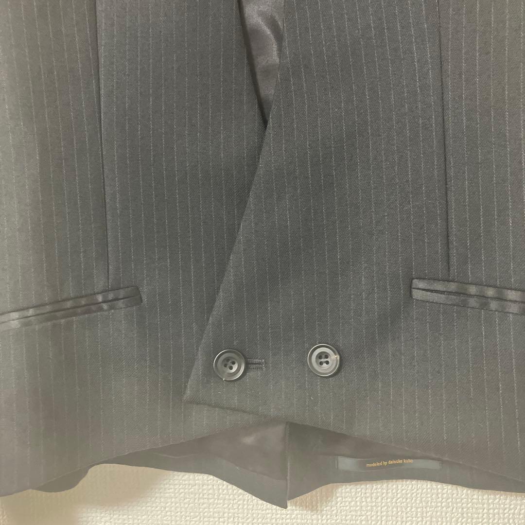 ato アトウ ブラック ストライプ テーラードジャケット