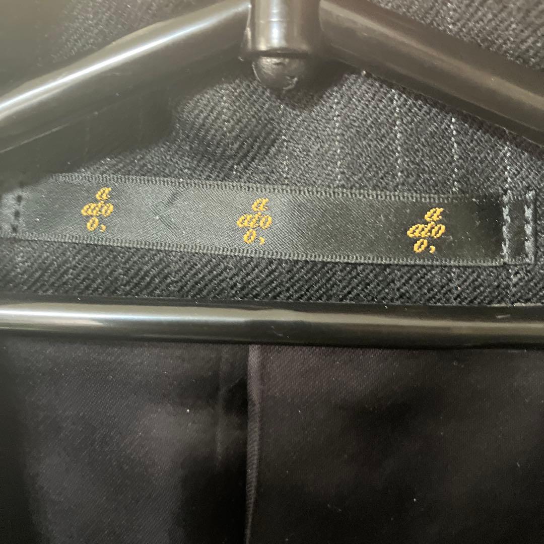 ato アトウ ブラック ストライプ テーラードジャケット