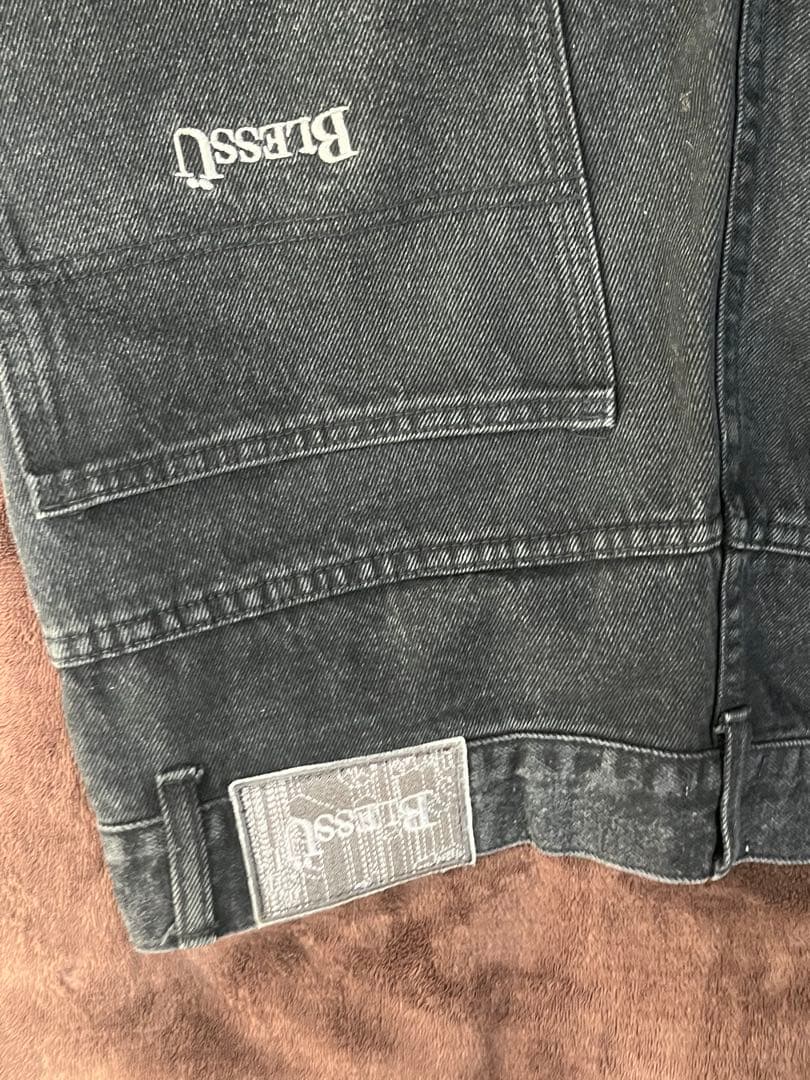 BlessU ブラックバギーデニムM 大人気商品レア