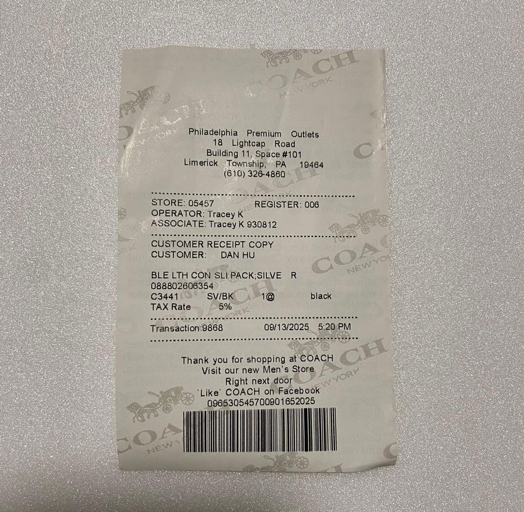 【新品未使用】COACH コーチ 長財布　黒　ラウンドジップ　C3441