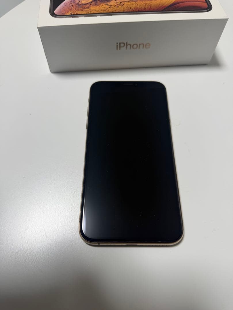 【ジャンク】iPhone XS 256GB ゴールド 背面ガラス割れ 動作OK