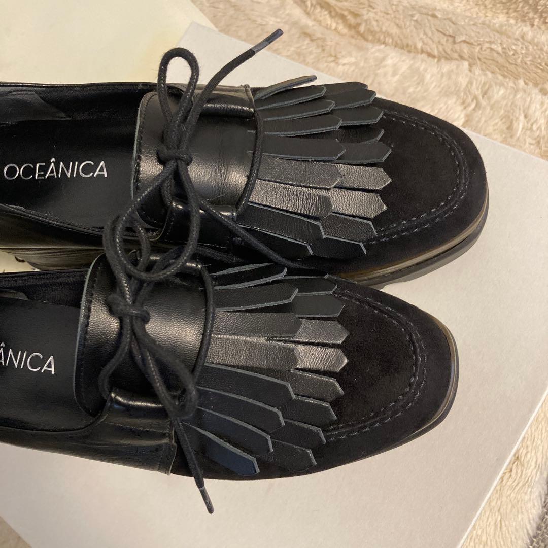 OCEÁNICA 黒 おとな可愛いシューズ　¥23000から50%OFF