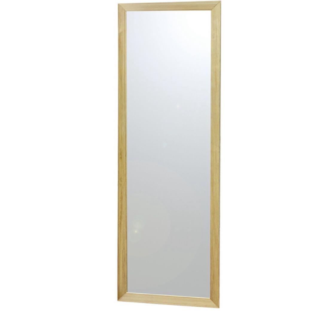 大型全身鏡 W60×H180cm スタンドミラー　茶色　ウッドカラー
