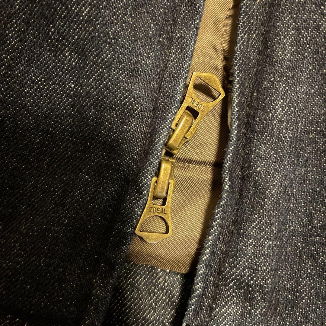 美品 HOUSTON デニムフーディ 中綿 USNA ミリタリージャケット XL