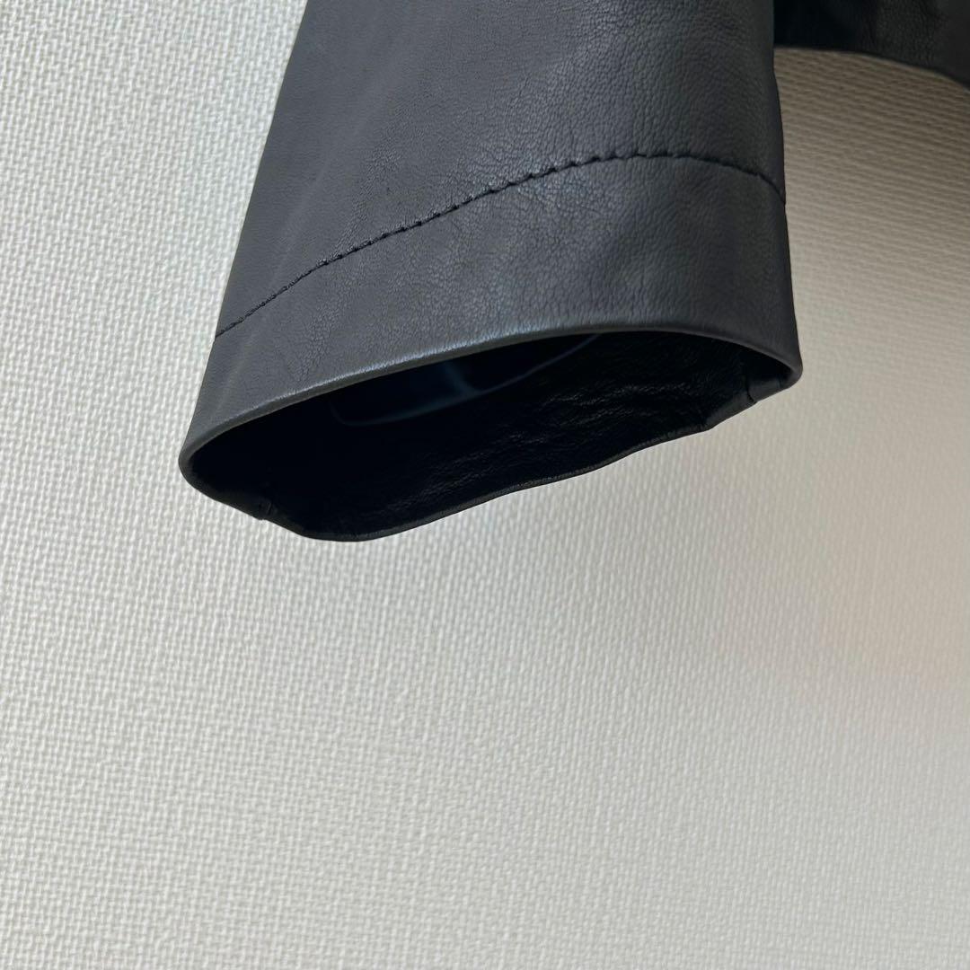 TOMORROWLAND ライトセミベジタブルレザー ノーカラージャケット