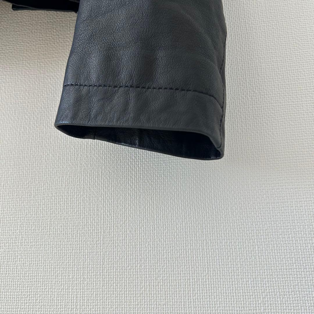 TOMORROWLAND ライトセミベジタブルレザー ノーカラージャケット