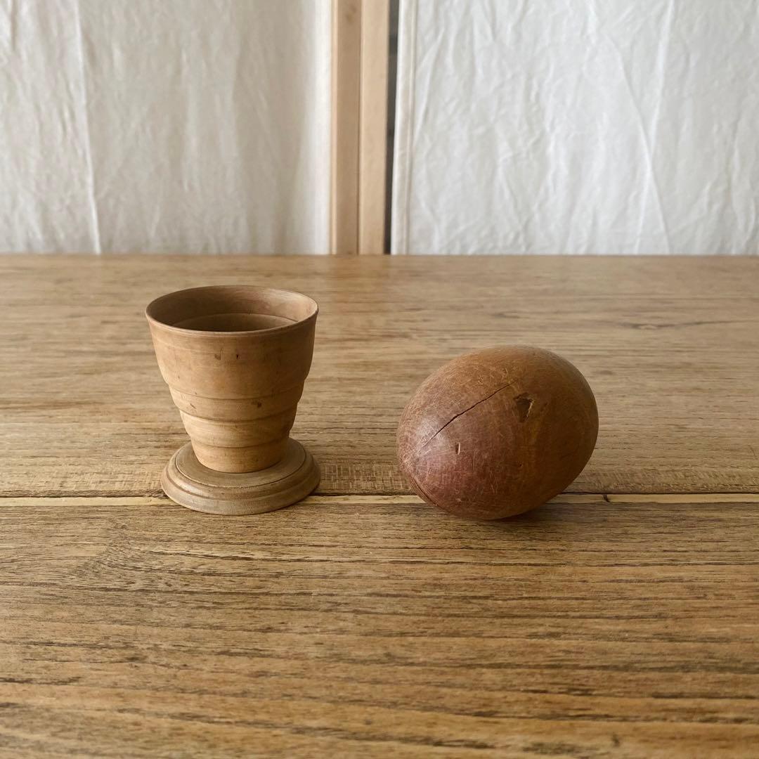 フランス アンティーク 擬卵 ダーニングエッグ エッグスタンド