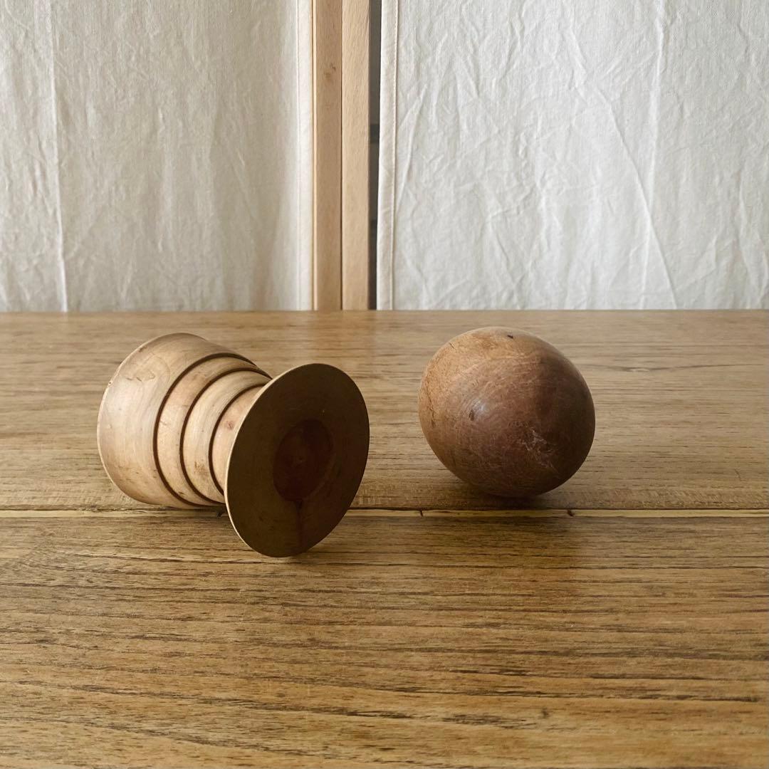 フランス アンティーク 擬卵 ダーニングエッグ エッグスタンド