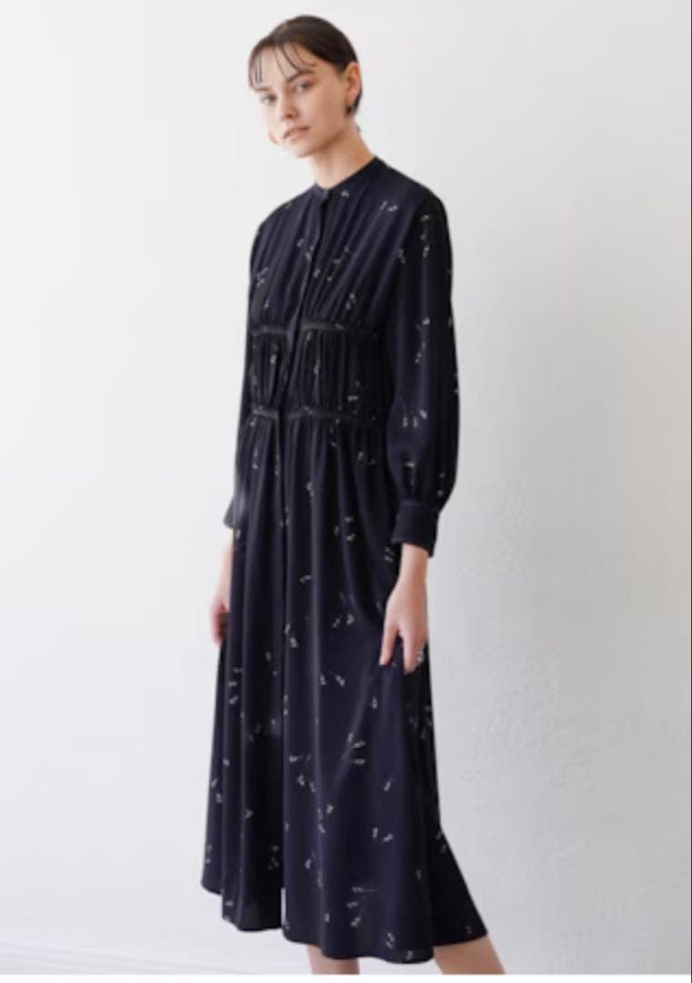 CLANE クラネ ワンピース フラワーステッチワンピース ブラック M 花柄