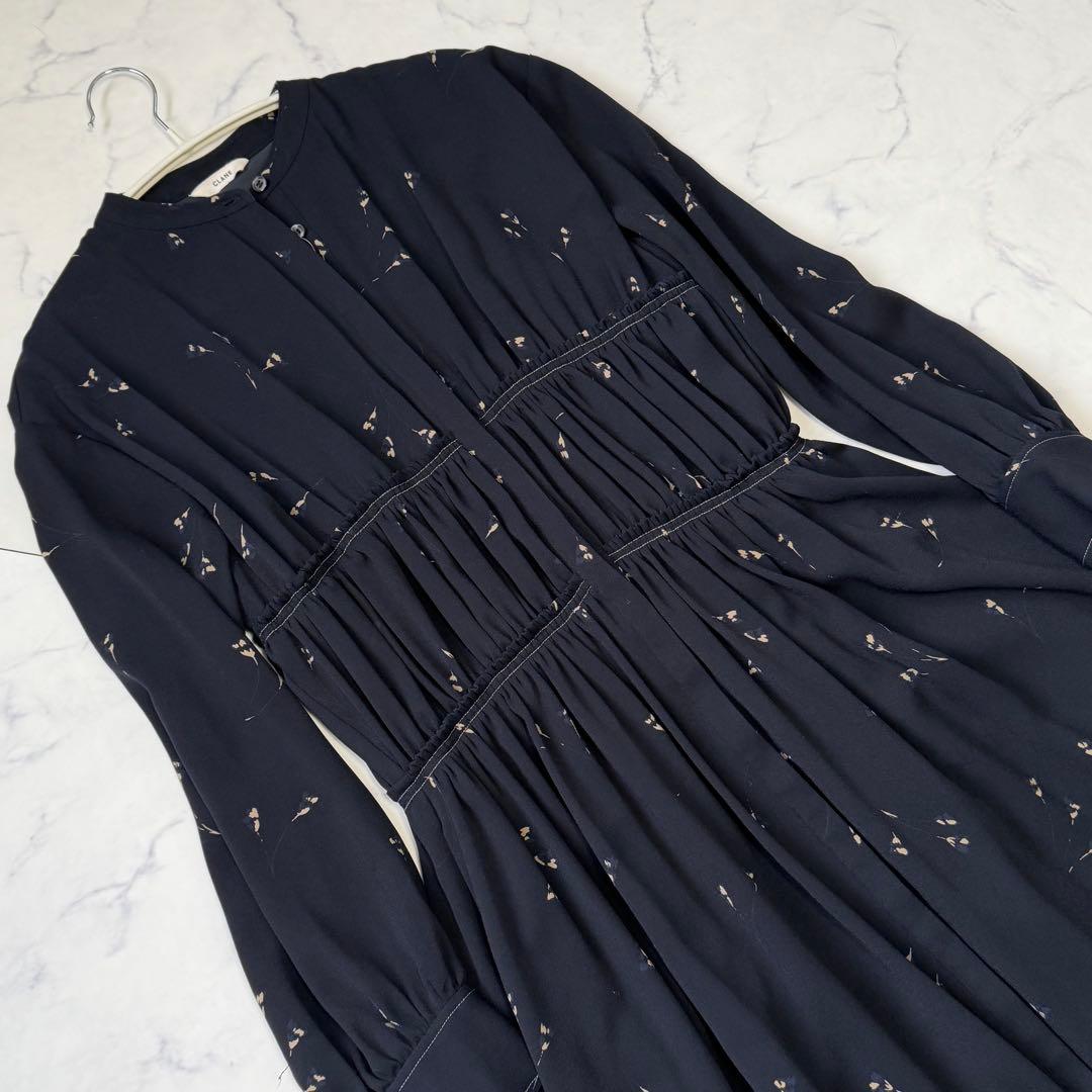 CLANE クラネ ワンピース フラワーステッチワンピース ブラック M 花柄