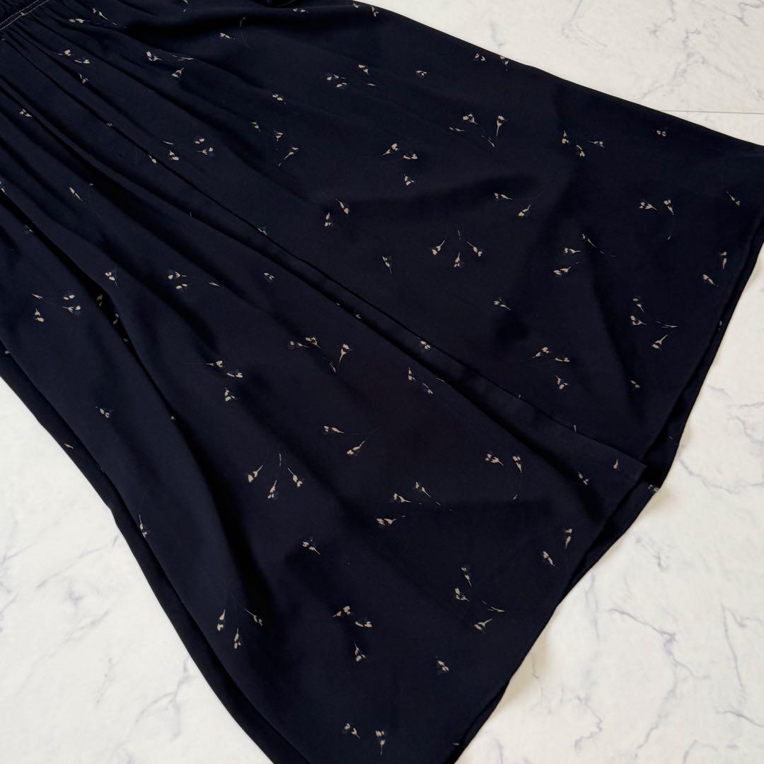 CLANE クラネ ワンピース フラワーステッチワンピース ブラック M 花柄