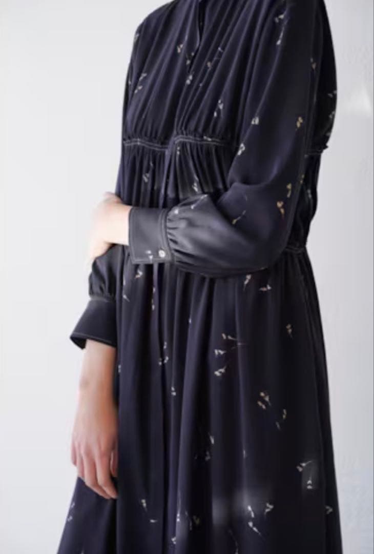 CLANE クラネ ワンピース フラワーステッチワンピース ブラック M 花柄