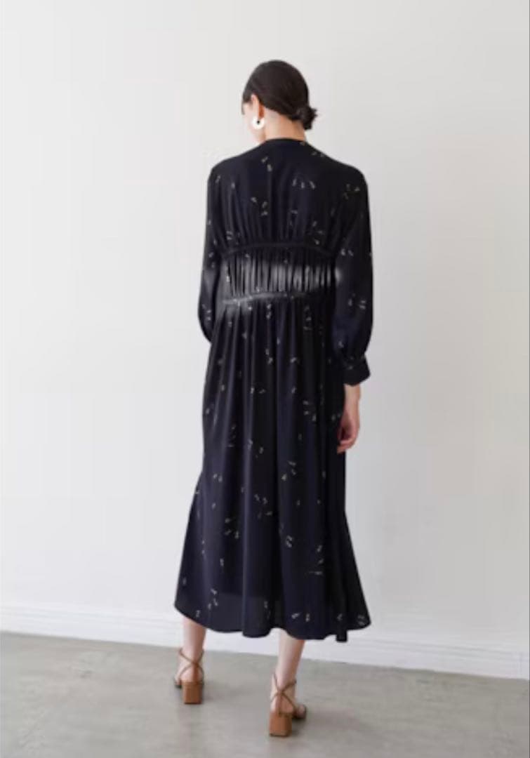 CLANE クラネ ワンピース フラワーステッチワンピース ブラック M 花柄