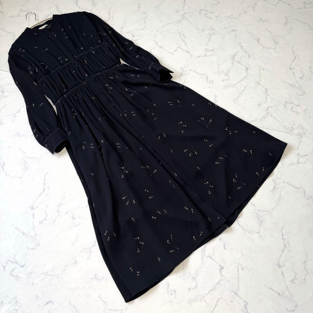 CLANE クラネ ワンピース フラワーステッチワンピース ブラック M 花柄