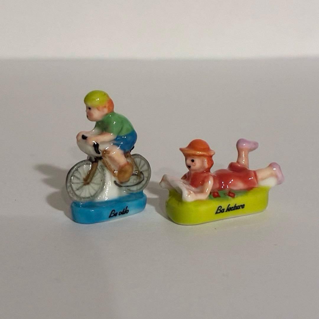 私の趣味　フェーブ　ヴィンテージ　フランス　陶器　ミニチュア　自転車　パレット