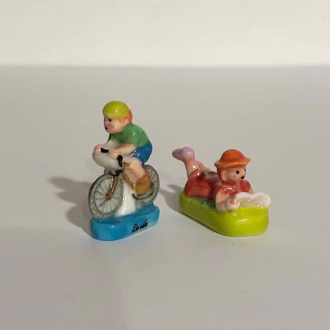 私の趣味　フェーブ　ヴィンテージ　フランス　陶器　ミニチュア　自転車　パレット