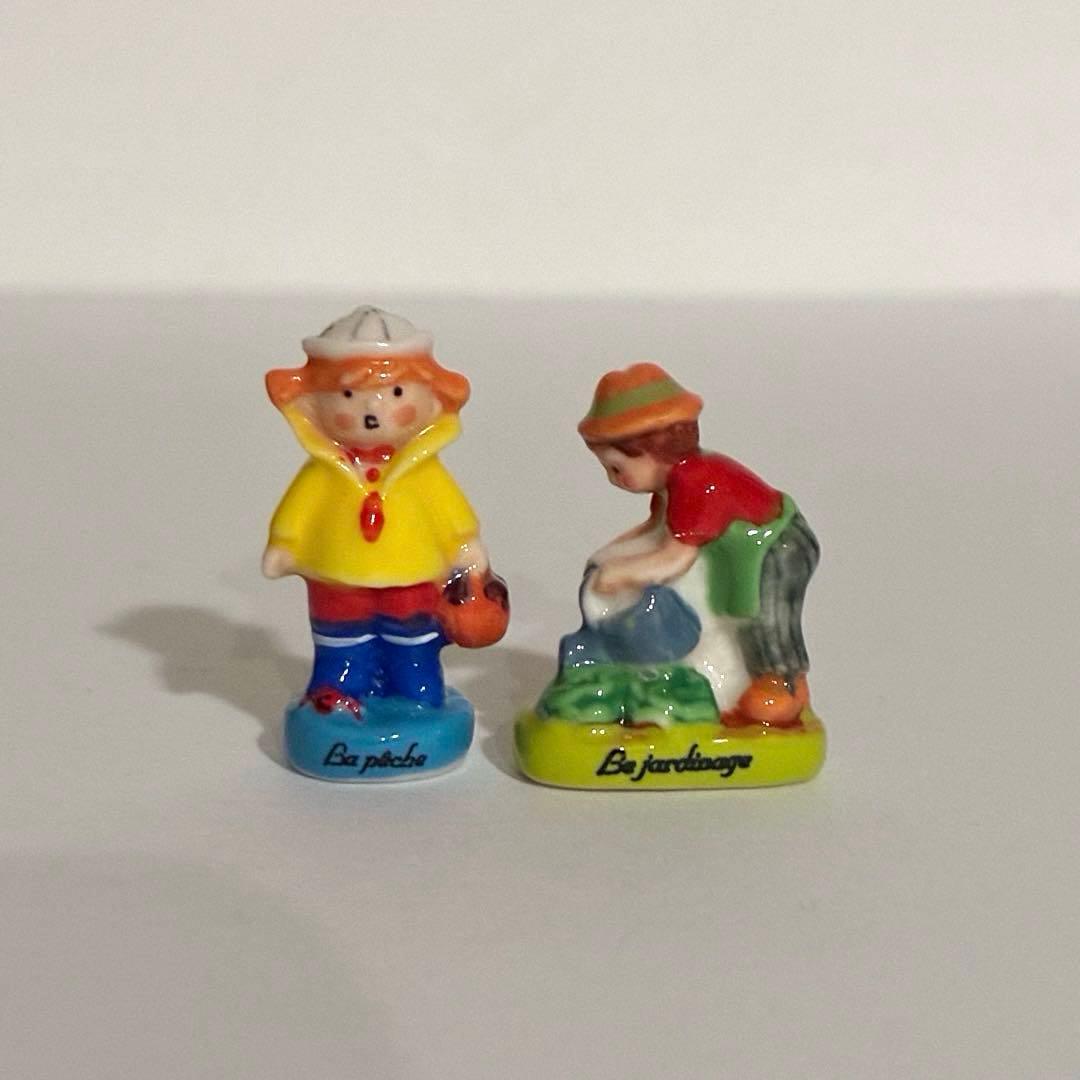 私の趣味　フェーブ　ヴィンテージ　フランス　陶器　ミニチュア　自転車　パレット