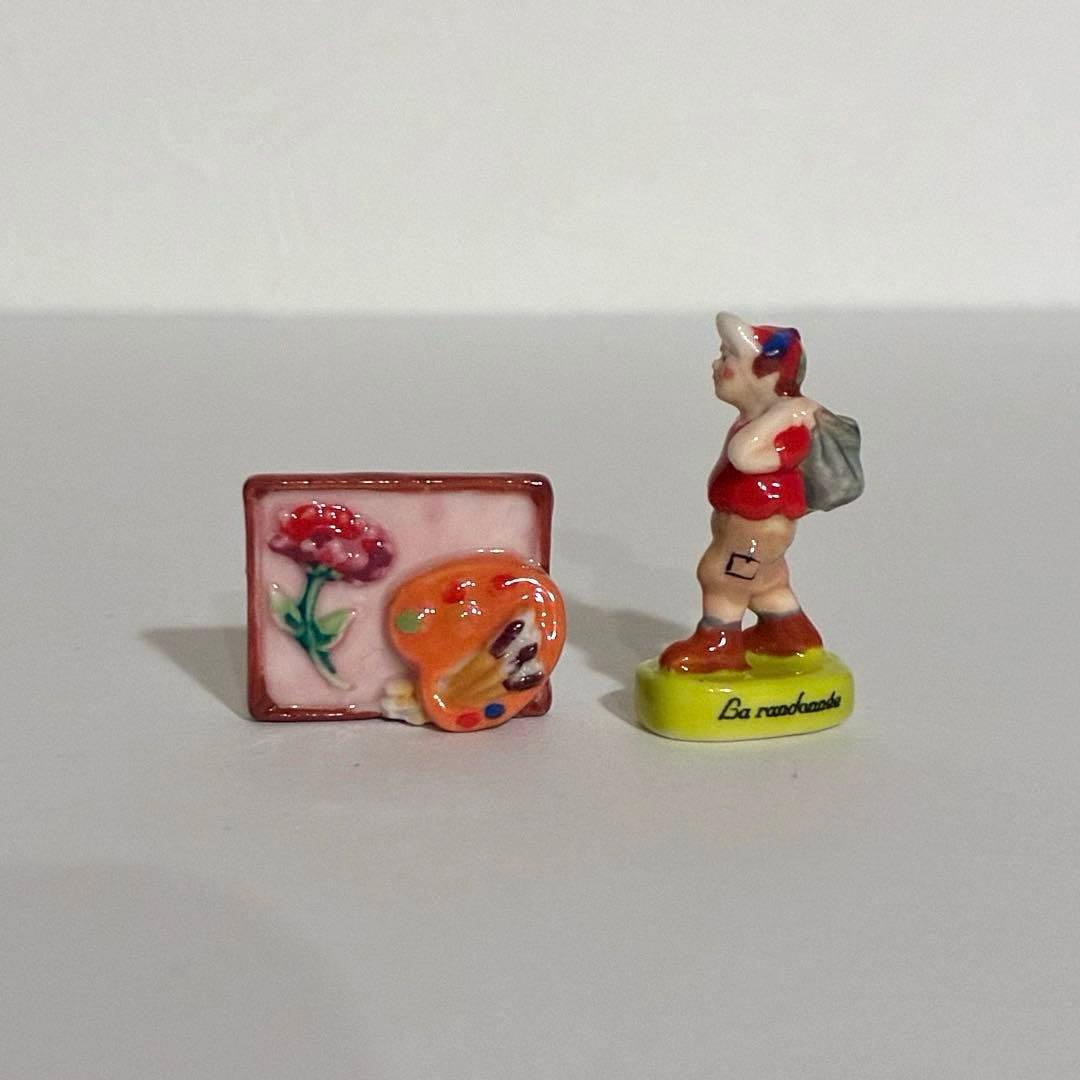 私の趣味　フェーブ　ヴィンテージ　フランス　陶器　ミニチュア　自転車　パレット