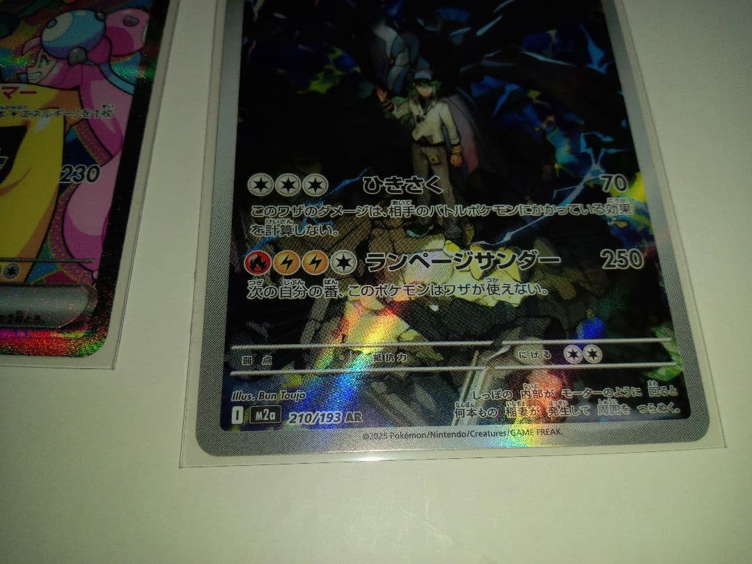 ナンジャモのハラバリーex&Nのゼクロム　ポケモンカード　SAR AR